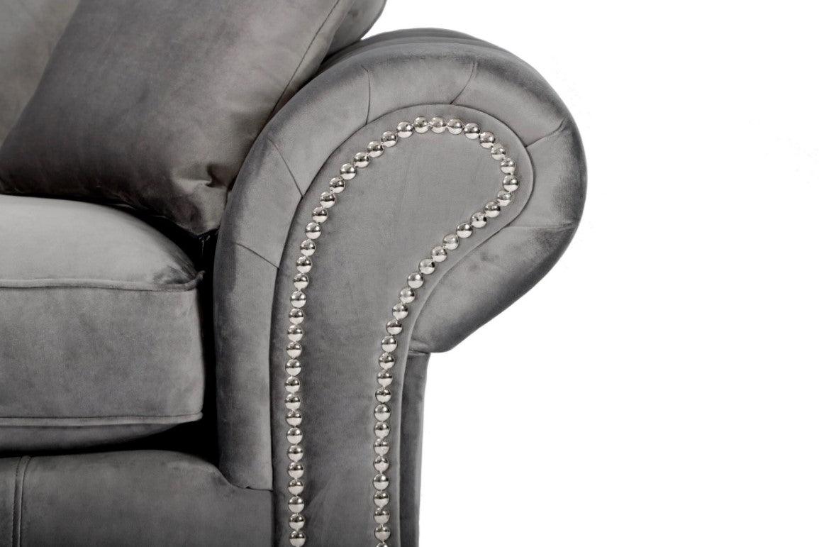 Orton Fabric Plush Grey Corner SofaSuites and sofasLakeland Sofa Warehouse 