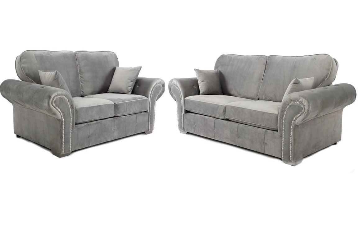 Orton Grey Plush Fabric Sofa CollectionSuites and sofasLakeland Sofa Warehouse 