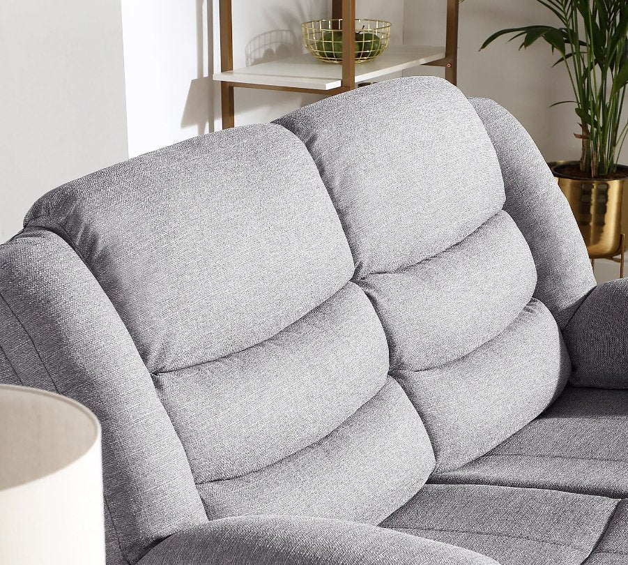 Rosley Fabric Recliner Sofa Set - Grey - Lakeland Sofa Warehouse