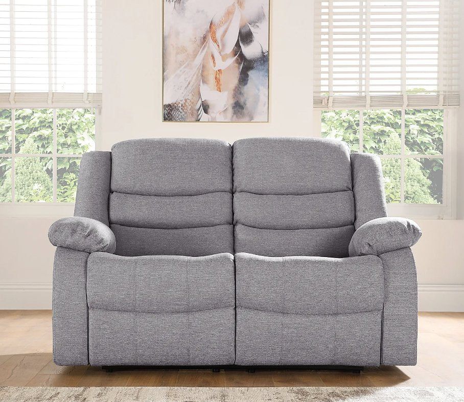 Rosley Fabric Recliner Sofa Set - Grey - Lakeland Sofa Warehouse