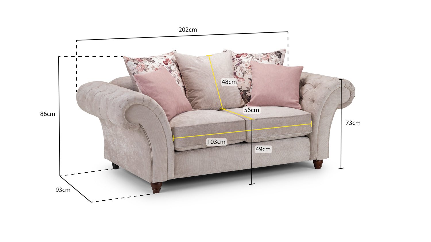 Rusland  Chesterfield Fabric Sofa SetSuites and sofasLakeland Sofa Warehouse 