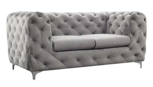 Stainton Button Grey Fabric SofaSuites and sofasLakeland Sofa Warehouse 