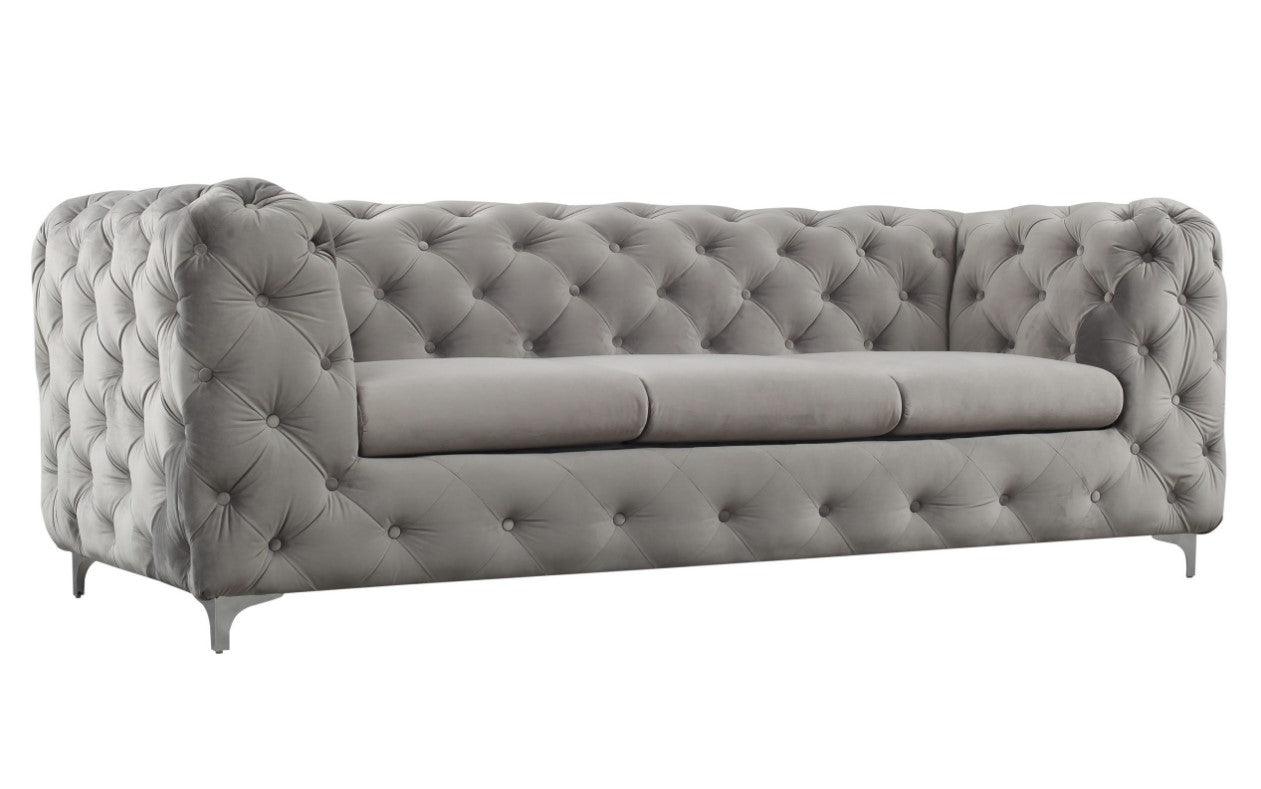 Stainton Button Grey Fabric SofaSuites and sofasLakeland Sofa Warehouse 