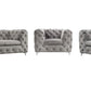 Stainton Button Grey Fabric SofaSuites and sofasLakeland Sofa Warehouse 