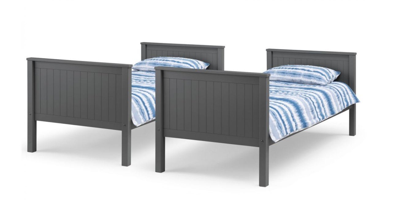 Maine Wooden Bunk Bed shown as two separate single beds in a Nordic inspired design.