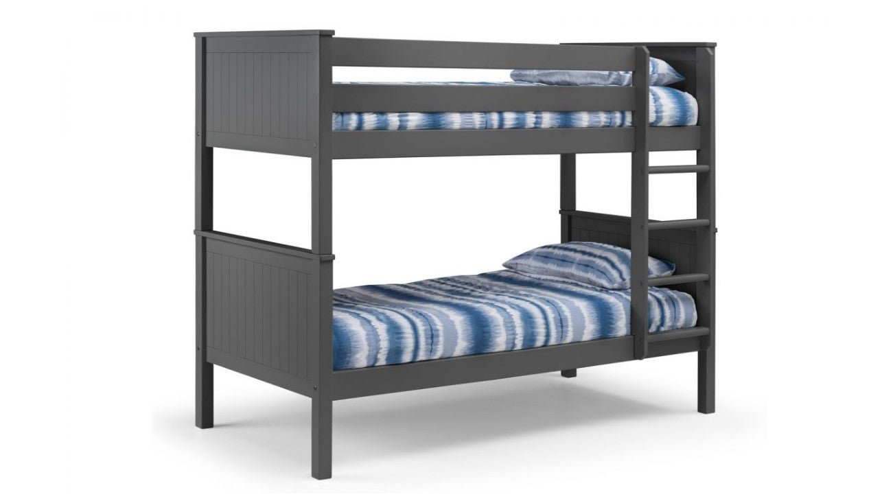 Maine Wooden Bunk Bed with Nordic design, convertible to two single beds, ideal for growing families.