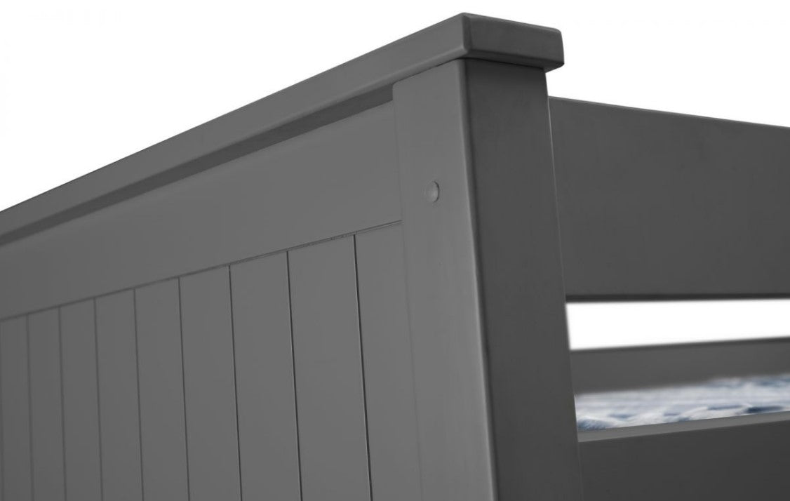 Maine Wooden Bunk Bed with Nordic design in grey finish.