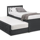 Crisp white Maisie Captains wooden under bed with slatted headboard and storage drawers.