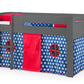 Pluto Midsleeper with Star Tent in anthracite finish featuring blue and red star-patterned tent.