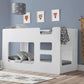 Solar Wooden Bunk Bed in white finish, modern design suitable for children's bedroom, double sleeping pod style.
