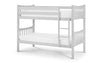 Zodiac Wooden Bunk Bed in white with ladder and curved headboards.