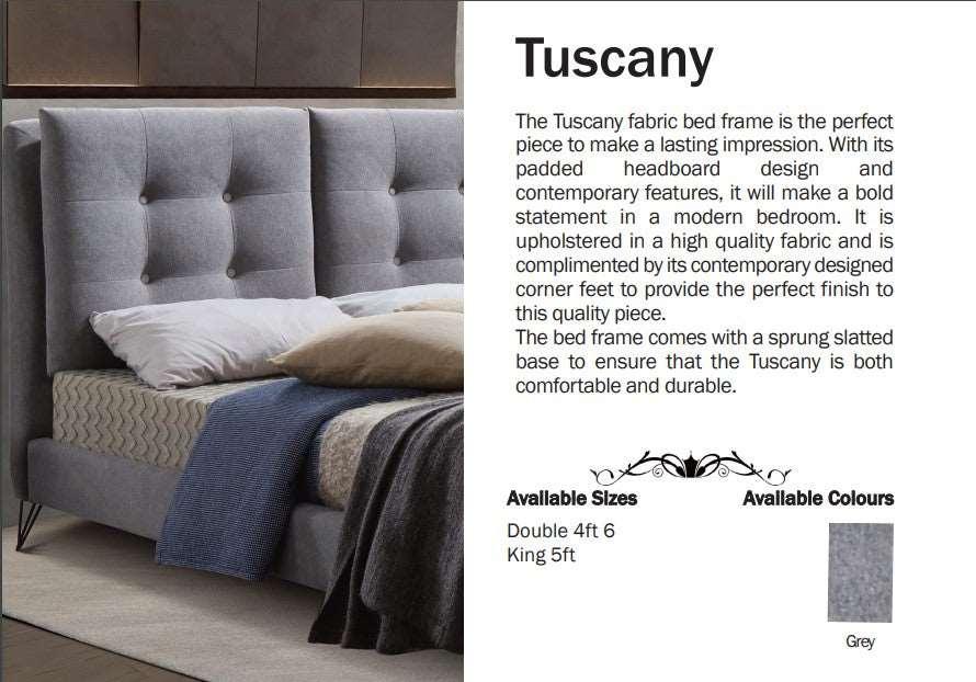 Tuscany Fabric Bed FrameBedLakeland Sofa Warehouse 